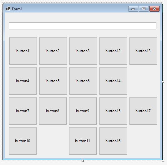 Aplikacja Windows Forms UI - dodane przyciski