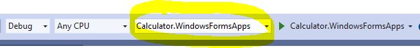 Aplikacja Windows Forms UI - ustawienie startowego projektu