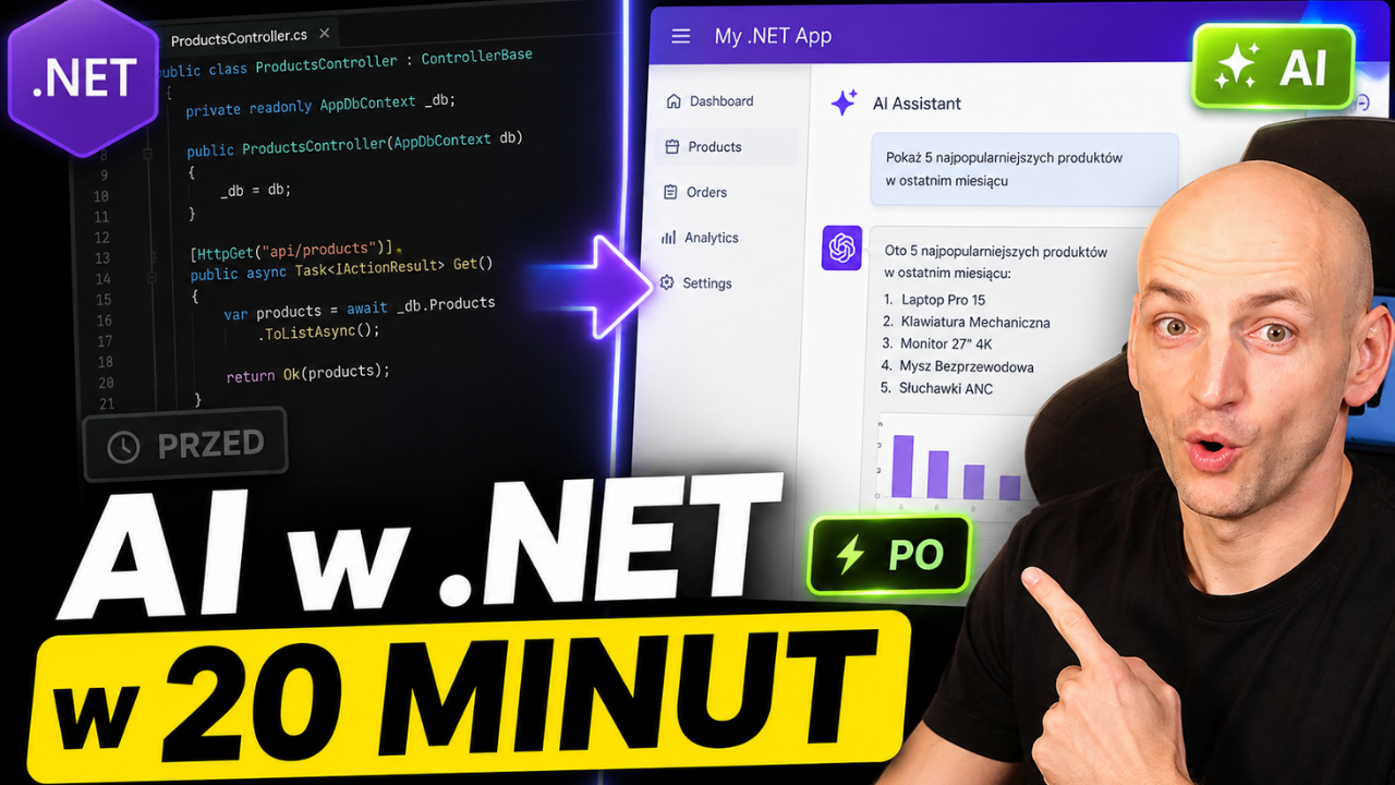 Jak dodać AI do aplikacji .NET? Microsoft.Extensions.AI i IChatClient krok po kroku