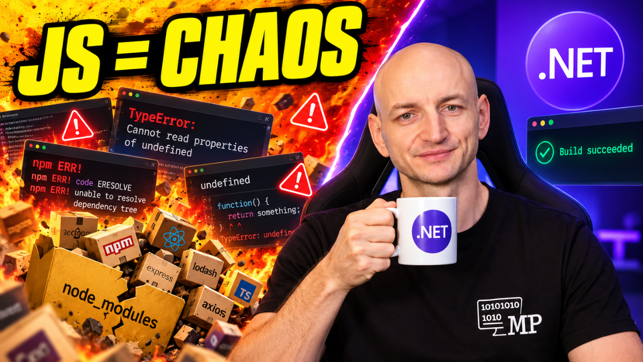 JavaScript czy .NET - co wybrać? 5 problemów ekosystemu JS i 8 argumentów za .NET