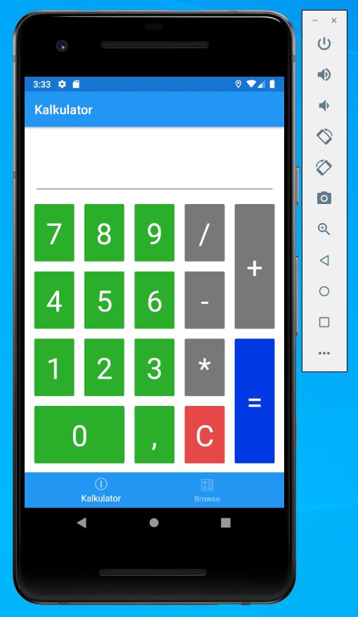 PIERWSZA APLIKACJA Mobilna XAMARIN w C# XAML – widok kompletny