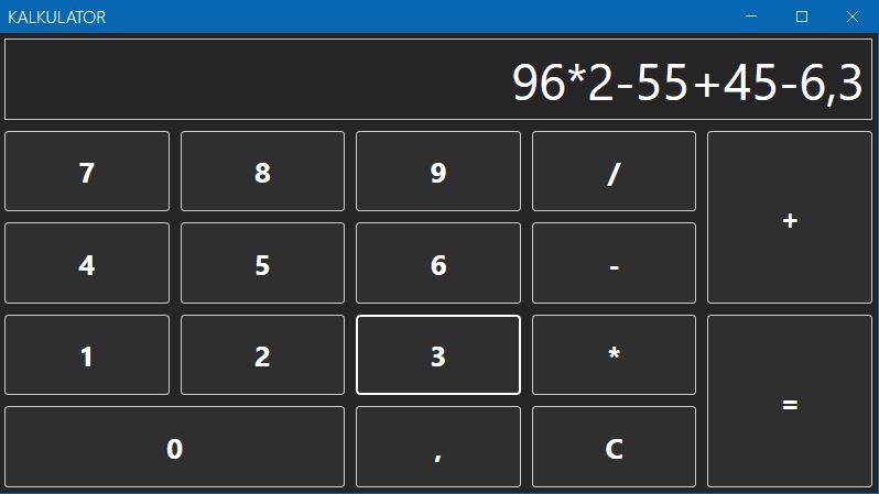 PIERWSZA APLIKACJA Desktopowa WPF MVVM Logika - Kalkulator działanie aplikacji