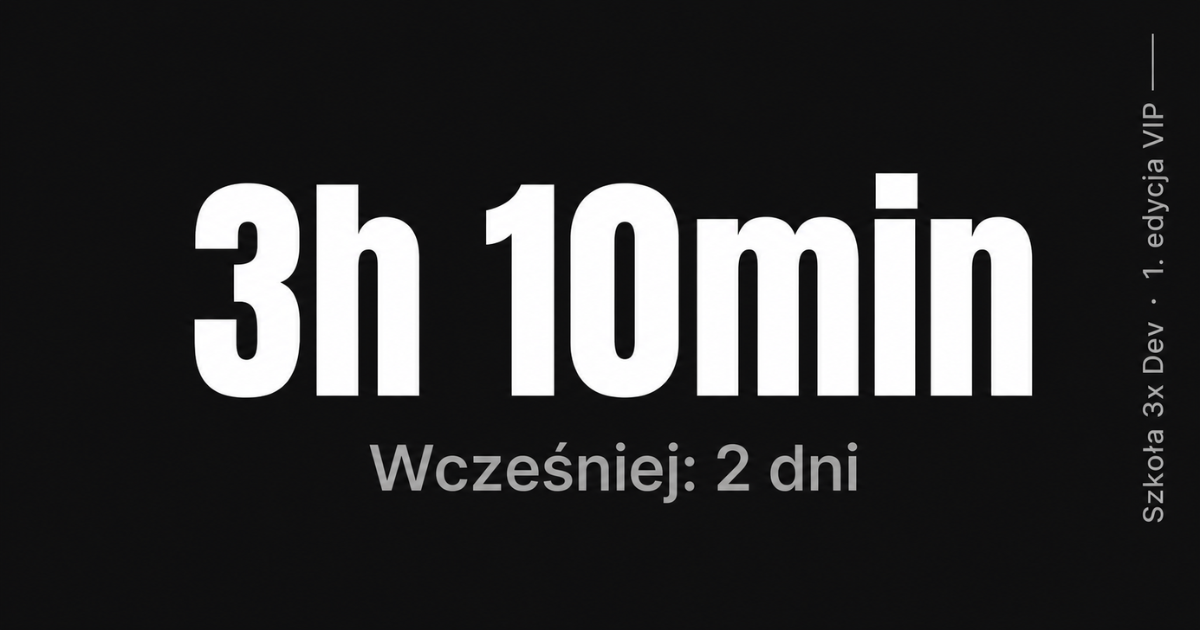 Szkoła 3x Dev - otwieram zapisy do 1. edycji (Claude Code dla C#/.NET)