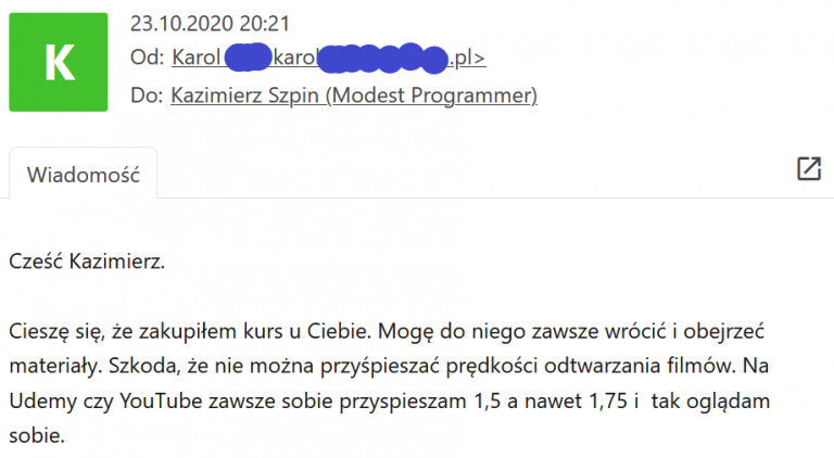 Zostań Programistą .NET opinia Karola