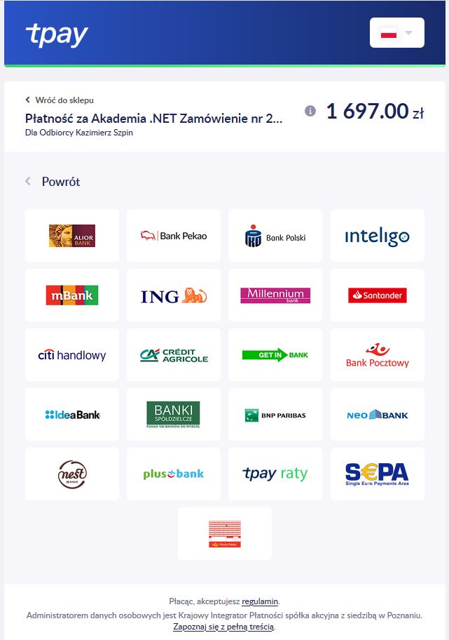 Zostań Programistą .NET tpay