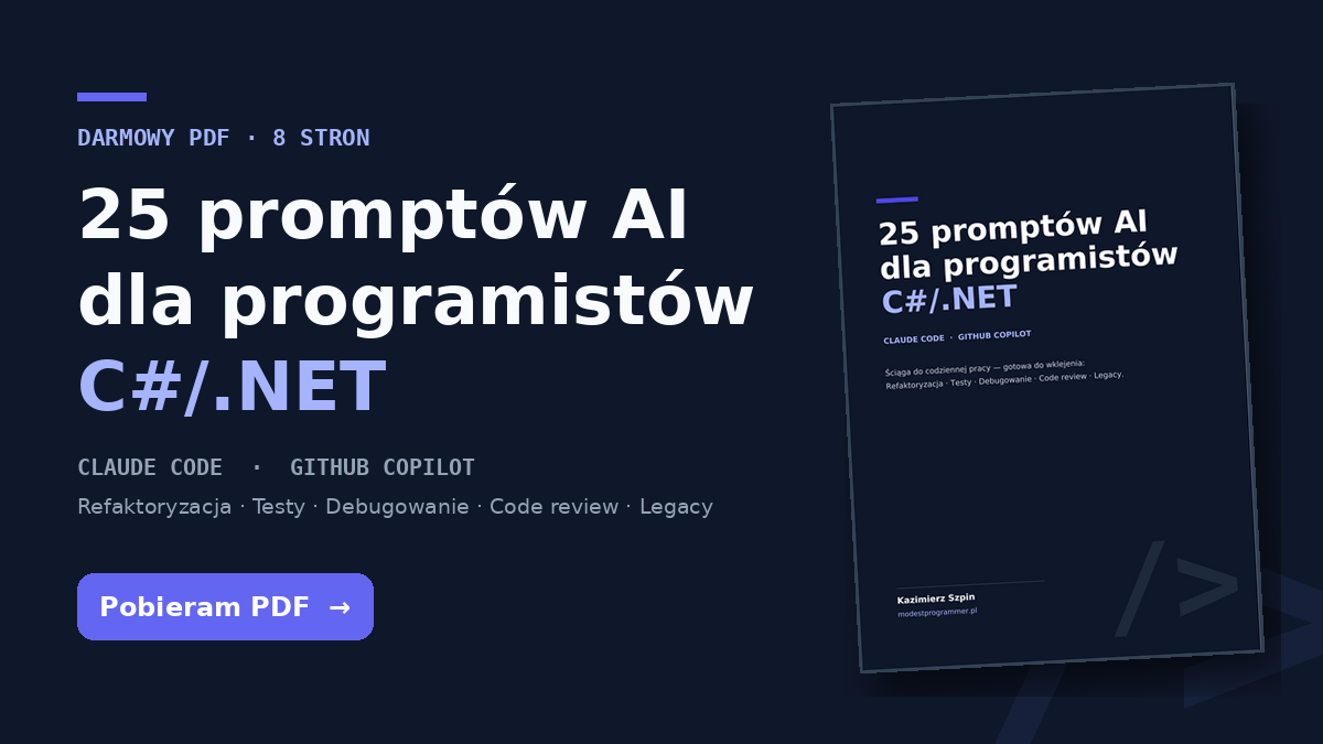 25 promptów AI dla Programistów C#/.NET
